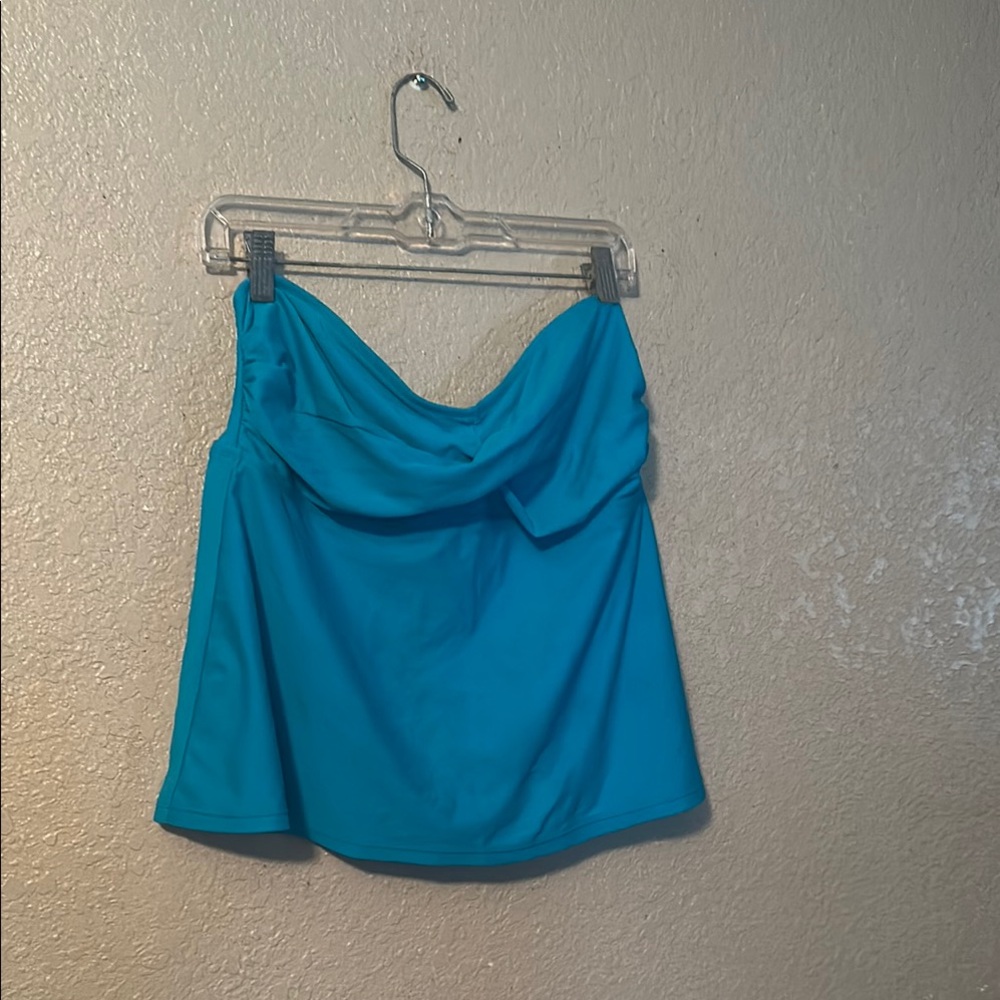 Swim cover up large no tag Blue Strapless Top